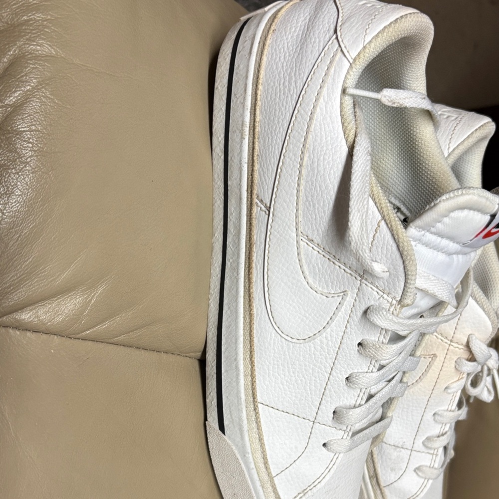 Nike White Leather Men's Sneakers
